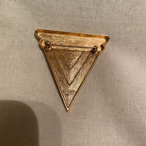Vintage Triangle Art Deco Inspired Pin - Picture 3 of 8